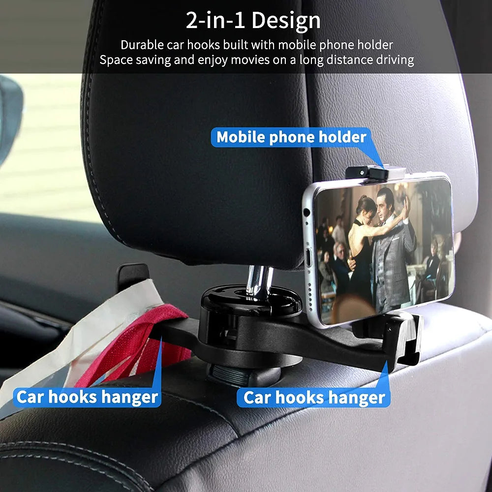 Back seat car top hooks
