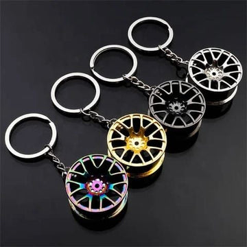 Alloy Wheel Design Metal Keychain