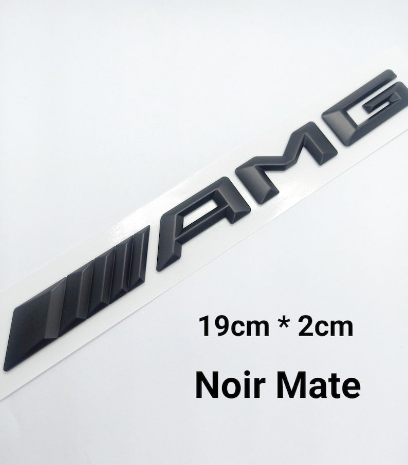 3D AMG Metal Sticker Decal Black (18 x 2 cm)