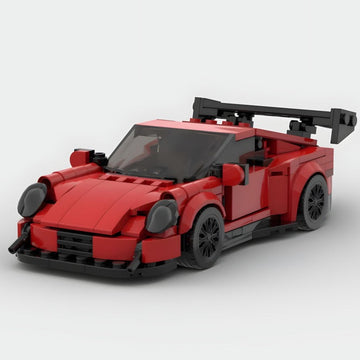 Porsche GT3 RS Red Building Blocks Car
