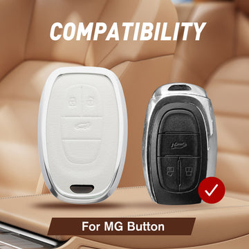 MG Gloster Key Exclusive Aluminium Alloy Leather Keycase with Holder & Rope Chain
