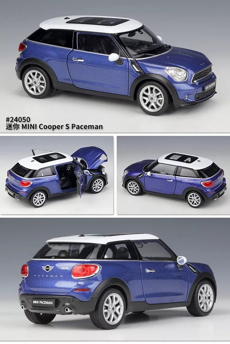 Mini Cooper S Paceman Blue Licensed Welly 1:24 Diecast Scale Model