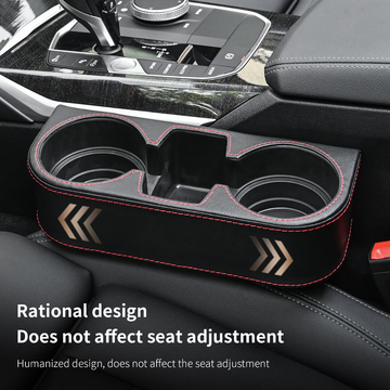 Car Universal Leather Seat Gap Filler Organiser Cup Holder