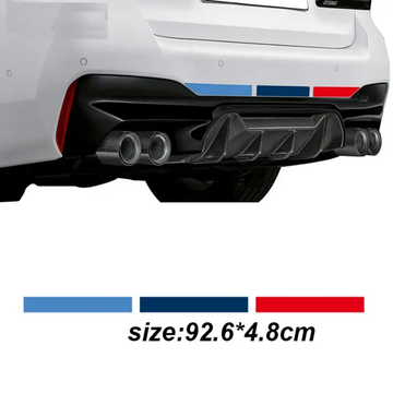M Performance Tri Color Bumper Stripes Sticker