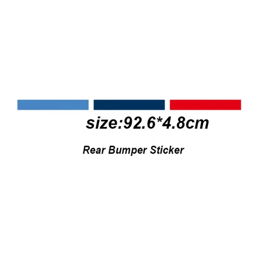 M Performance Tri Color Bumper Stripes Sticker