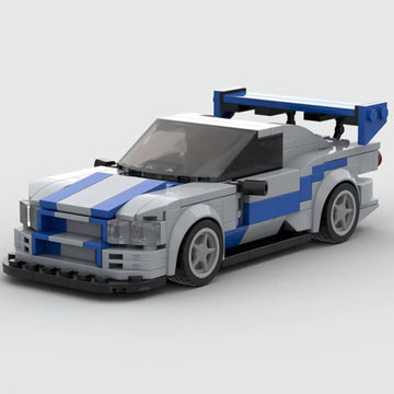 Nissan Skyline R34 Building Blocks Car