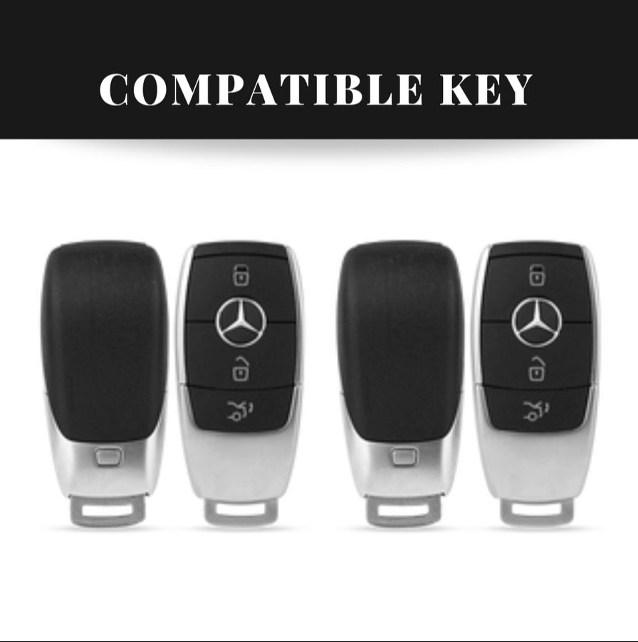 Mercedes C New Key Armour Metal Alloy Keycase with Holder & Rope Chain