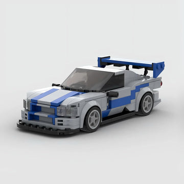 Nissan Skyline R34 Building Blocks Car