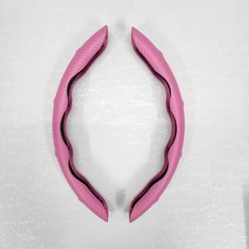 Carbon Fibre Pink Steering Wheel Sleeves