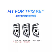 Load image into Gallery viewer, BMW New Key Premium Metal Alloy Keycase with Holder &amp; Rope Chain
