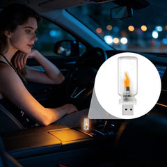 Touch-Sensitive Flame LED Glass Bottle Lamp Frosted & Transparent - USB-Powered Night Light 2 Pcs Set