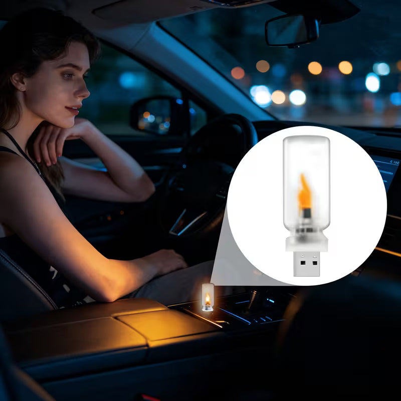 Touch-Sensitive Flame LED Glass Bottle Lamp Frosted & Transparent - USB-Powered Night Light 2 Pcs Set