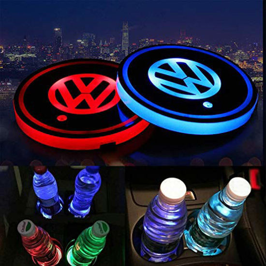 LED Car Cup Holder Lamp Light 2 pcs