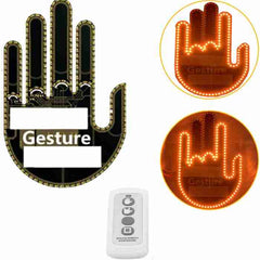 3in1 Car Finger Gesture Light with Remote Signs Gesture Light Car Rear Window Lamp