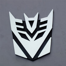 Load image into Gallery viewer, 3D Transformer Deception Metal Sticker Decal Silver (7x7 cm)