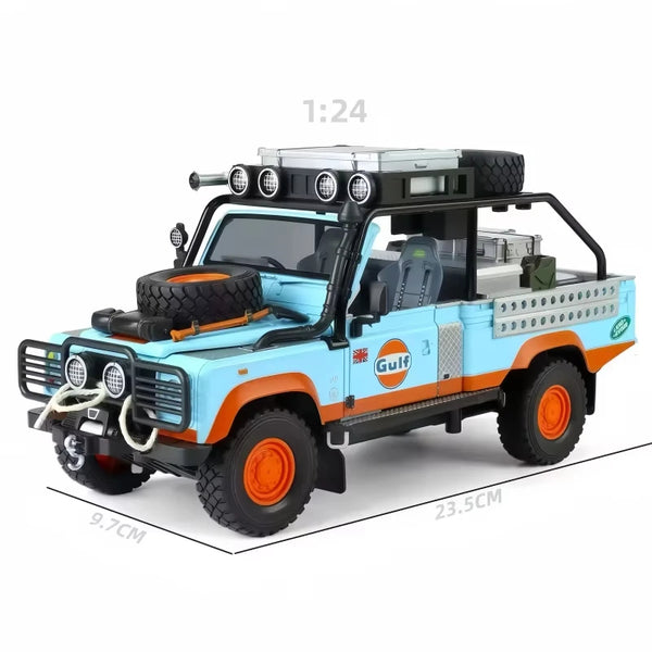Defender 90 Gulf Metal Diecast Car 1:24 (21x8 cm)