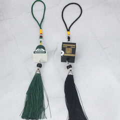 Eid Al-Fitr Resin Ornament Car-Mounted Muslim Kaaba Mosque-Shaped Rearview Mirror Pendant