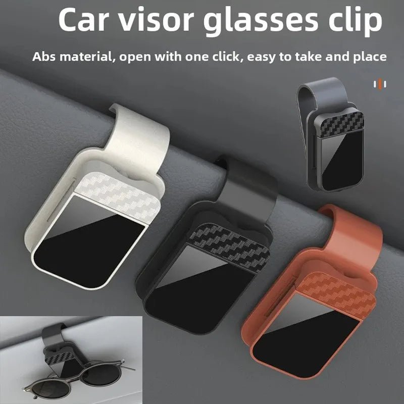 2 Pcs Set Car Glasses Holder Car Sun Visor Eye Holder Sunglasses Storage Clip Interior Kits