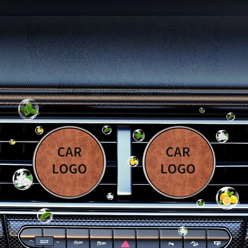 Car Aroma Diffuser Air Outlet Ornament Zinc Alloy Leather Material