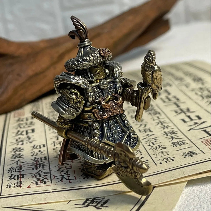 Vintage Medieval Soldier Figurine Statue Magnetic Ornament