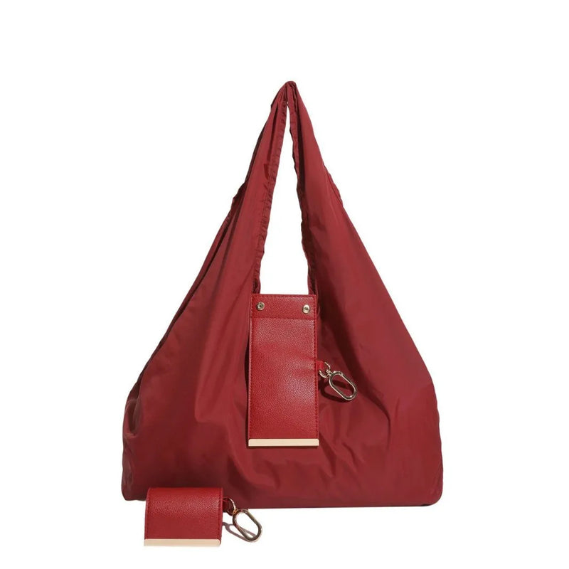 Foldable Tote Shopping Shoulder Bag - Compact & Spacious for Daily Commute, Shopping & Travel