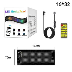 5V Programmable RGB LED Matrix Pixel Panel Flexible Advertising RGB Scroll Message Board for Car Rear Window