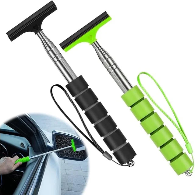 TELESCOPIC DEFOGGING WINDOW GLASS CLEANING WIPER, SIDE MIRROR SQUEEGEE, RETRACTABLE CAR REARVIEW MIRROR WIPER