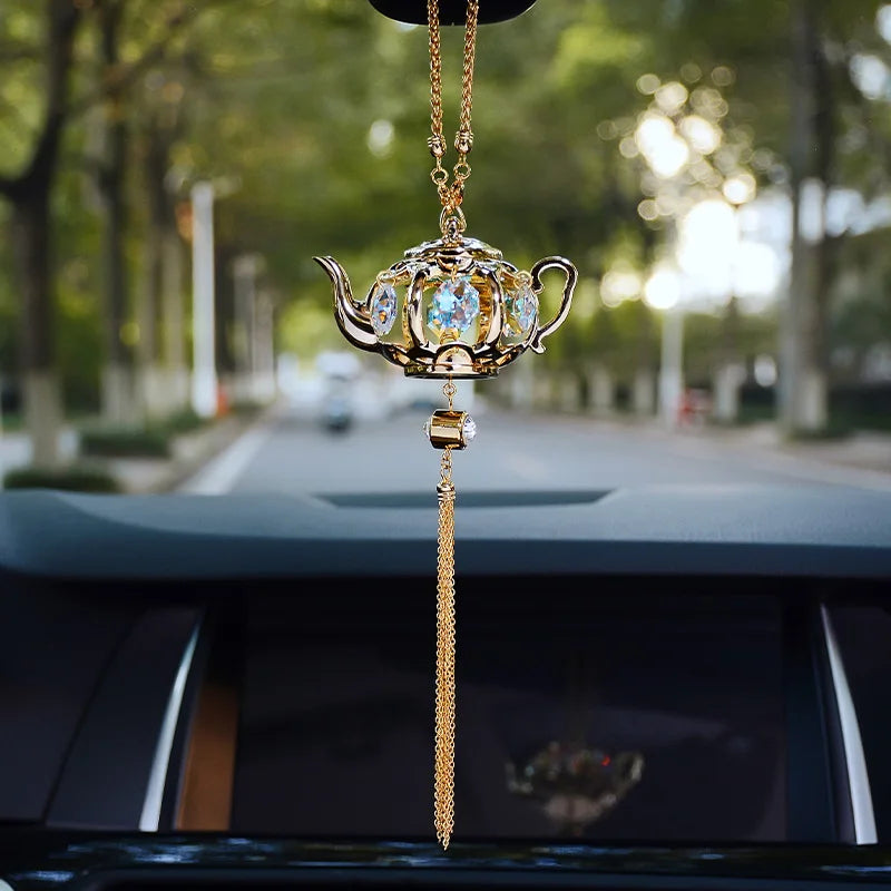 Dream Crystal Teapot Austrian Crystal Diamond Exclusive Hanging Air Freshener