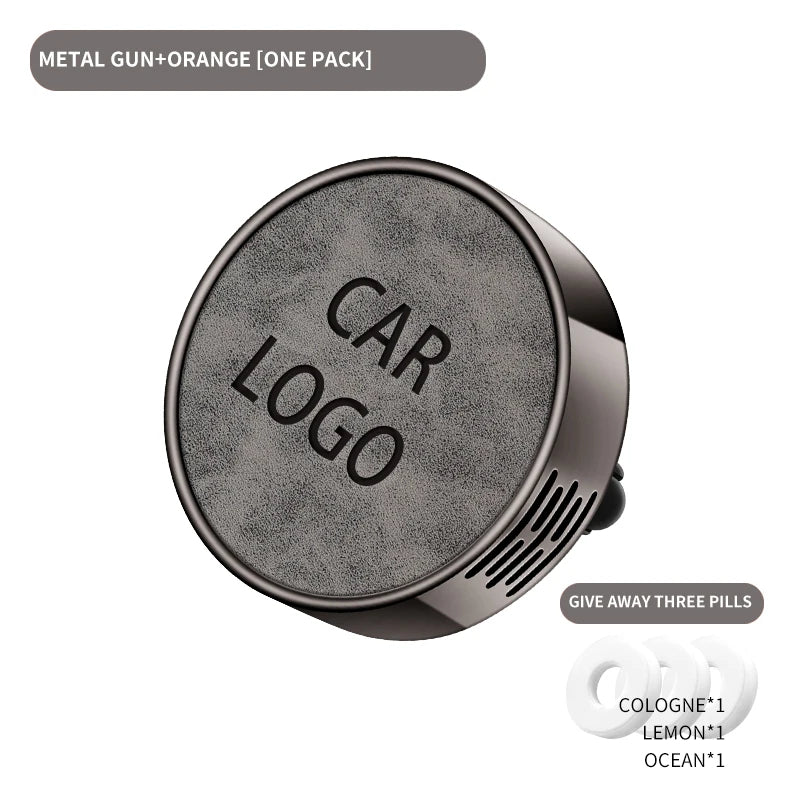 Car Aroma Diffuser Air Outlet Ornament Zinc Alloy Leather Material