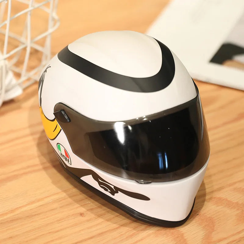 30CM Super Cool Motorcycle Bear Doll Locomotive Teddy Bear Mini Helmet Bear