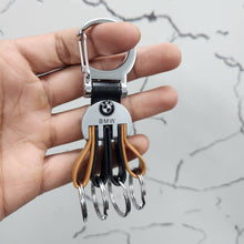 Load image into Gallery viewer, Metal Leather Premium Logo Car Keychain