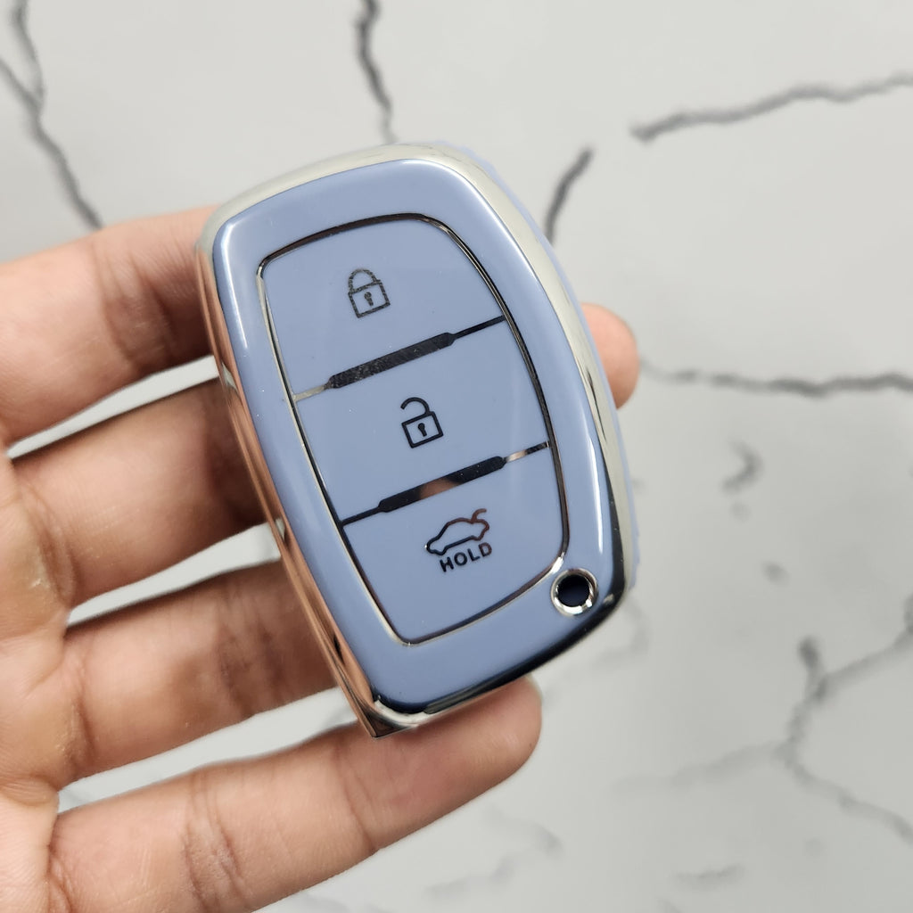 Hyundai Creta/i20/Venue (3 Push Button Key)Premium Keycase
