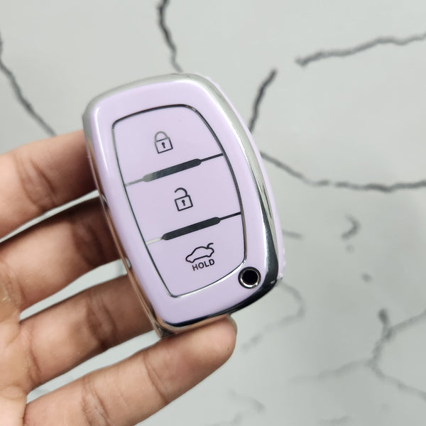 Hyundai Creta/i20/Venue (3 Push Button Key)Premium Keycase