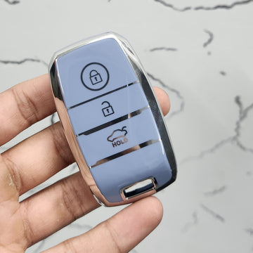 Kia Seltos/Carens/Sonet (Keyless 3 Button Key) Premium Keycase