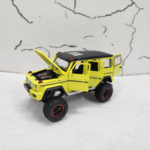 Load image into Gallery viewer, Mercedes G Wagon G500 Uplifted Yellow Metal Diecast Car 1:32 (14x5 cm)