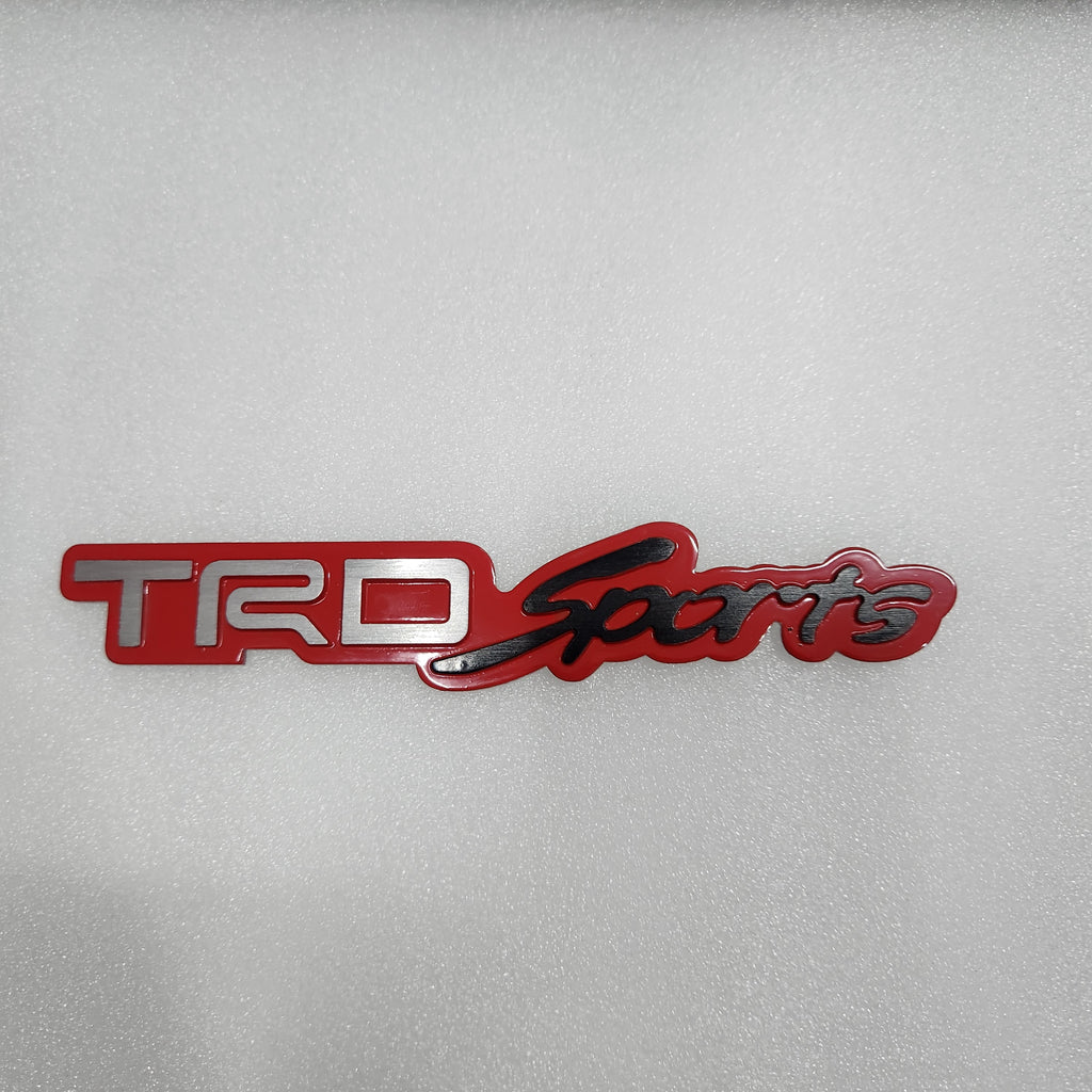 3D TRD Sports Logo Metal Sticker Decal Red (18x2.5 cm)