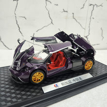 Load image into Gallery viewer, Pagani Huayra Purple Metal Diecast Car 1:24 (20x8 cm)
