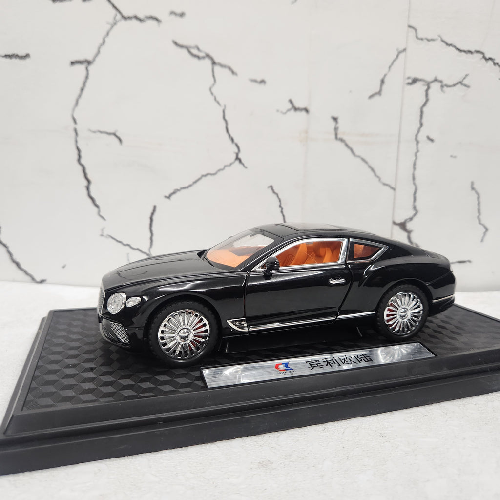 Bentley Continental GT Black Metal Diecast Car 1:24 (20x8 cm)