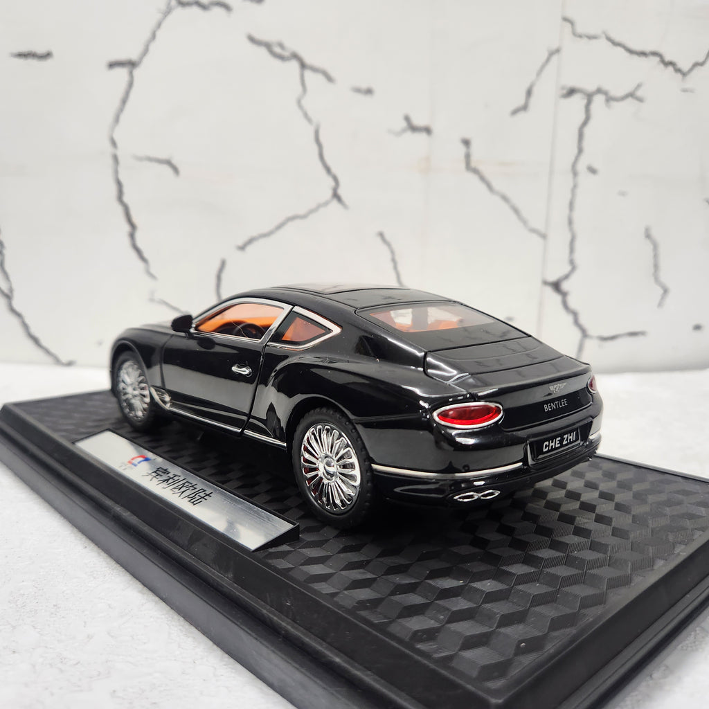 Bentley Continental GT Black Metal Diecast Car 1:24 (20x8 cm)