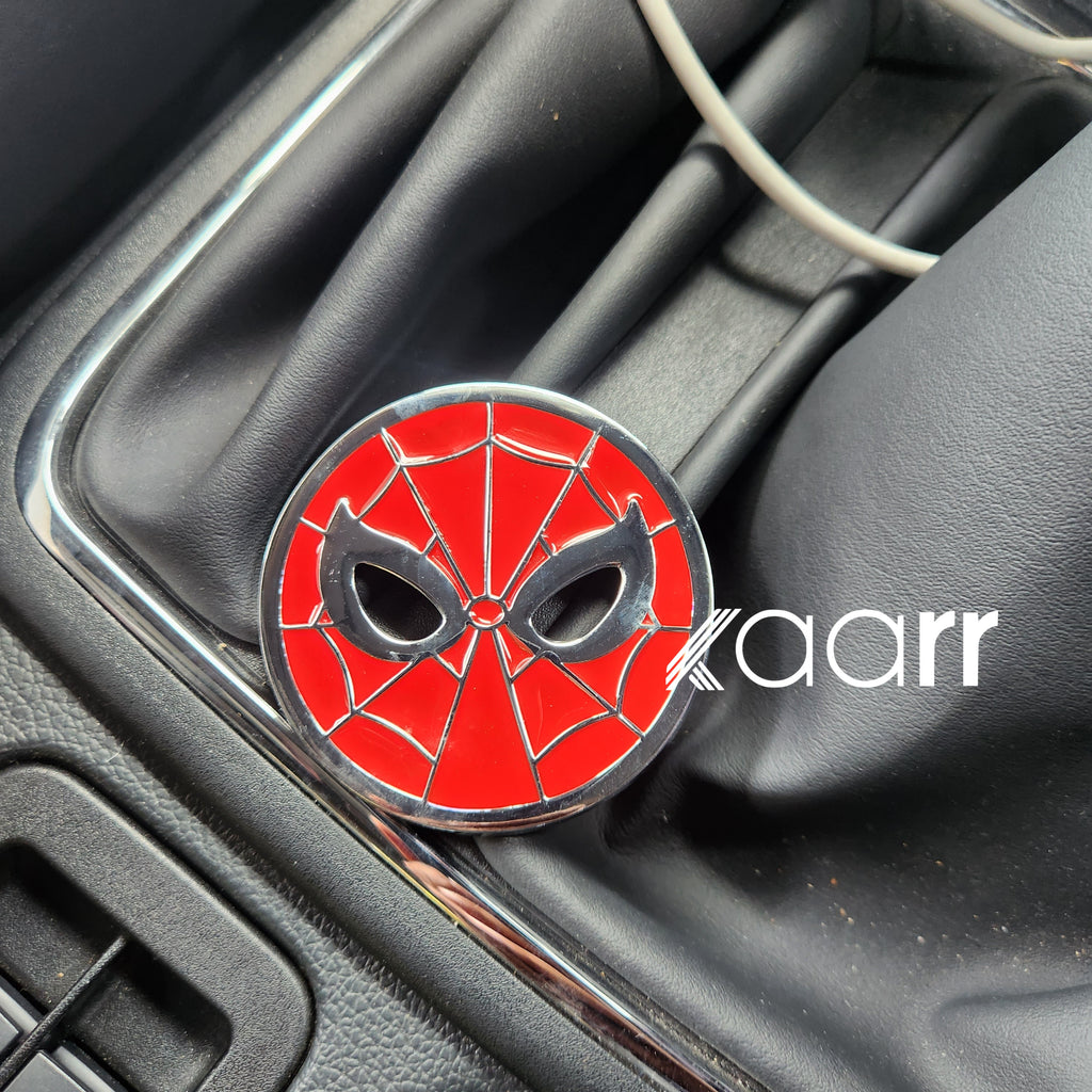 3D Spiderman Metal Sticker Decal Red/Silver (6.8x6.8 cm)