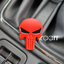 Load image into Gallery viewer, 3D Skull Metal Sticker Decal Red (5.5x4 cm)