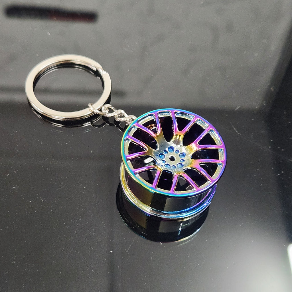 Alloy Wheel Design Metal Keychain