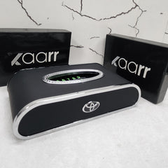 Royal Tissue Holder Leather Case with Logo & Tissues
