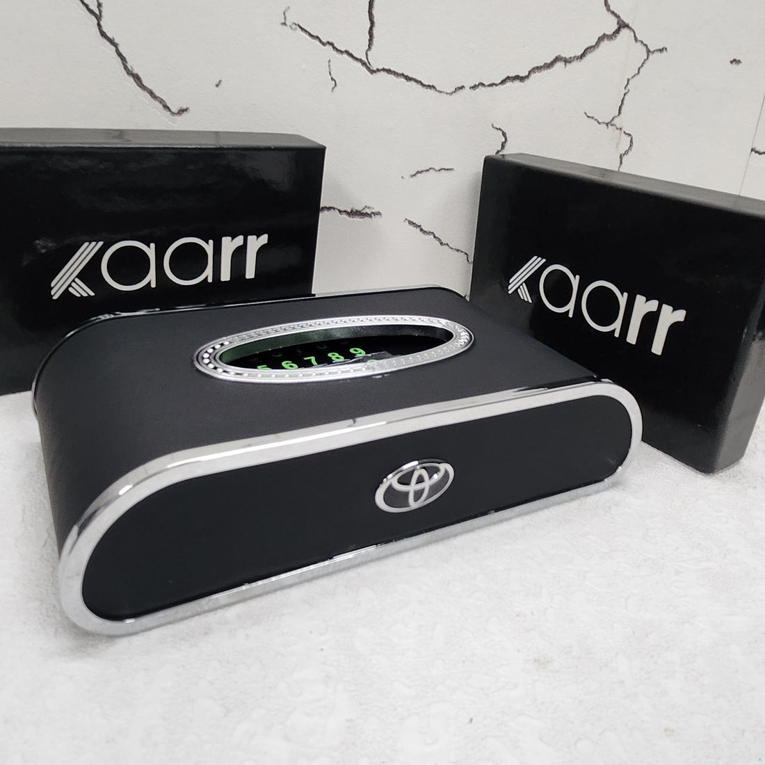 Royal Tissue Holder Leather Case with Logo & Tissues