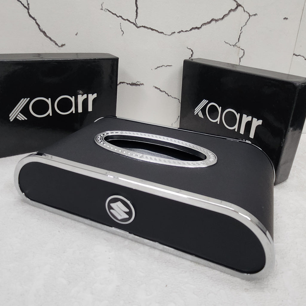 Royal Tissue Holder Leather Case with Logo & Tissues