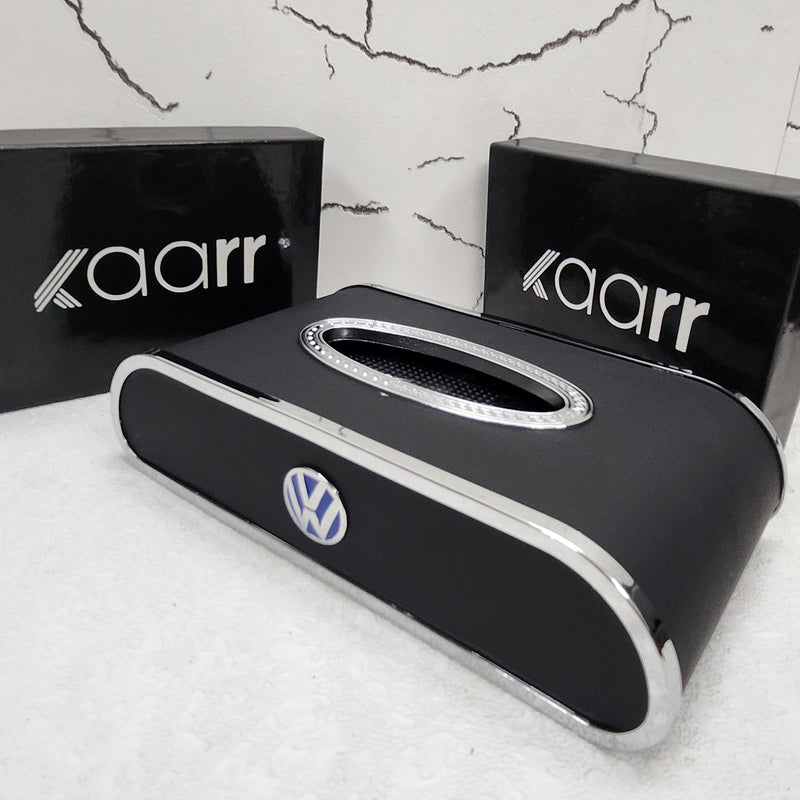 Royal Tissue Holder Leather Case with Logo & Tissues