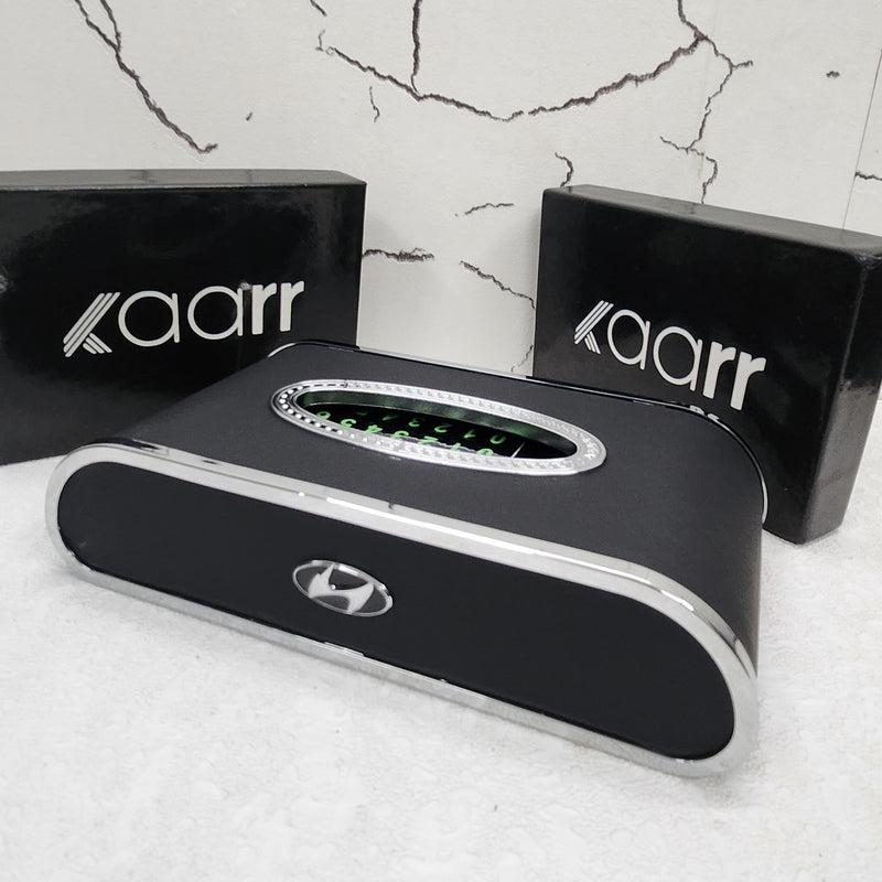 Royal Tissue Holder Leather Case with Logo & Tissues