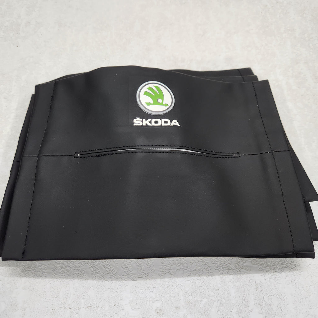Car Tissue Bag Organiser with Logo (Black Color)