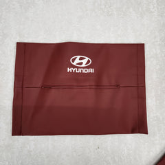 Car Tissue Bag Organiser with Logo (Maroon Color)