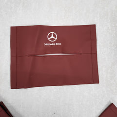 Car Tissue Bag Organiser with Logo (Maroon Color)